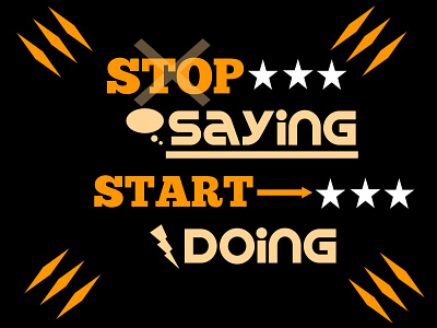 Stop saying start doing text design