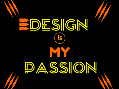 Design is my passion text design