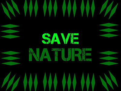 Save Nature text design