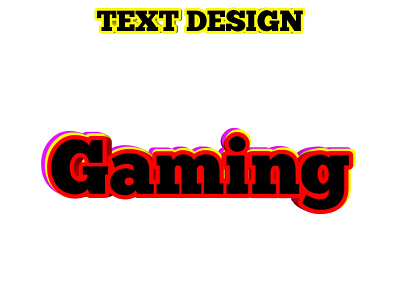Gaming text design 3d 3d gaming best brand branding colourful commercial cool design fancy gaming graphic illustration logo quality text text design