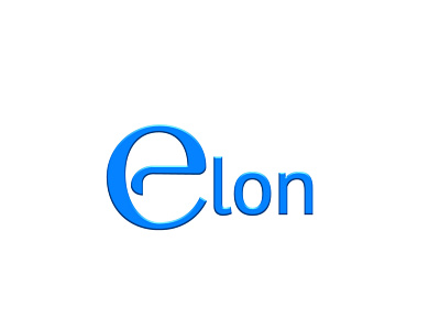 Elon logo design best blue brand branding commercial cool design elon fancy fonts graphic illustration lettering logo quality shop simple text