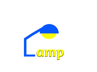 Lamp logo design best blue brand branding bulb commercial cool creative design fancy graphic illustration lamp lamp logo design lamp text design lantern logo text ui yellow