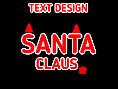 Santa Claus text design