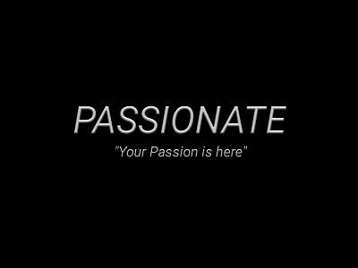 Passionate logo design