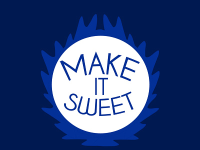 Make it sweet badge badge design badge text design best blue branding commercial cool copyright free creative design fancy graphic illustration it logo make make it sweet sweet text