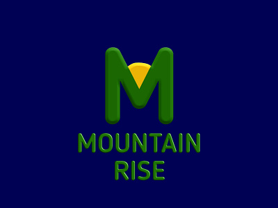 Mountain rise logo design best brand branding business commercial cool copyright free design fancy graphic illustration industry lettering logo mountain mountain rise nature quality rise text