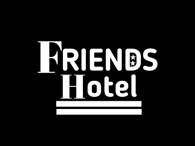 Friends hotel logo design