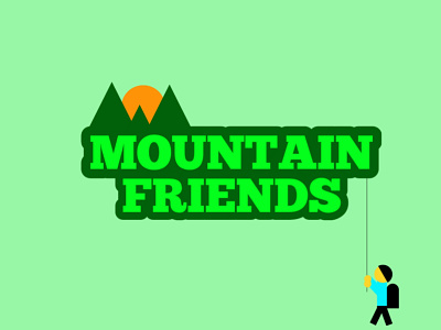Mountain friends logo design