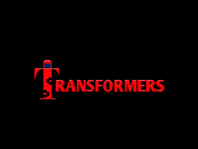Transformers logo design best branding cool design fancy fantasy graphic illustration logo red robot text transformers typography wordmark