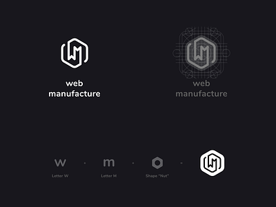 WEB MANUFACTURE app design designlogo icon idenity identitydesign letter logo logodesign logos logotype logotypegrid typography