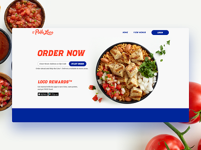 El Pollo Loco - Order Now Splash el pollo loco order splash ui ux website