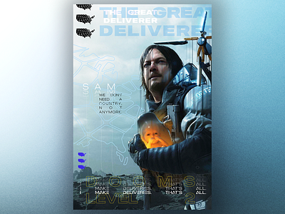 ☔️ stranding_01 ☔️ death stranding deathstranding gaming glitch art poster poster art poster design ps4 typographic typography uixninja video games