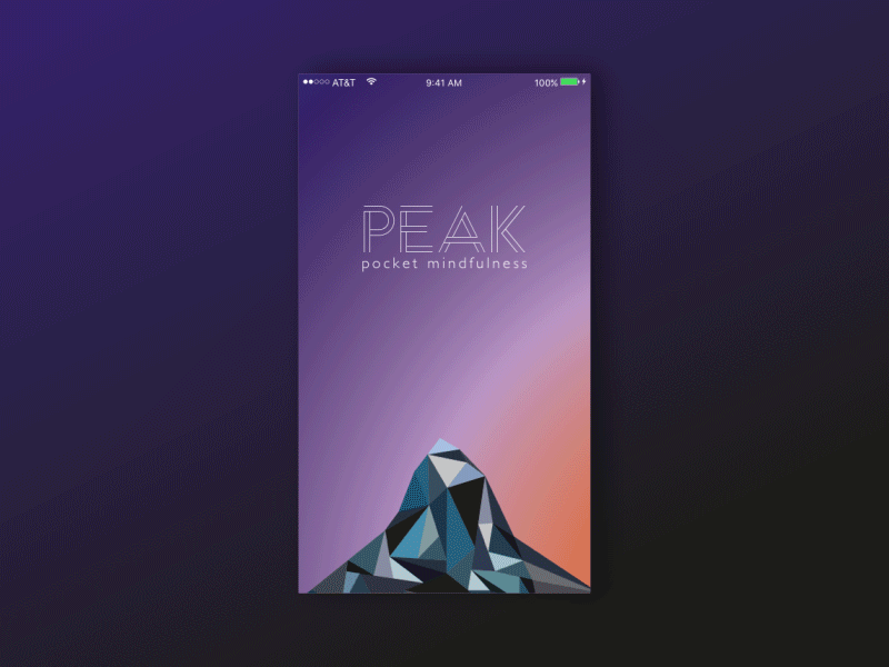 PEAK app branding design interaction design iphone uiux user interface