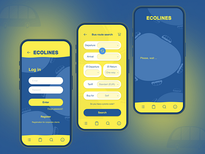 Mobil app "Ecolines" concept redesign design figma mobil app ui ui design uiux ux ux design web web design