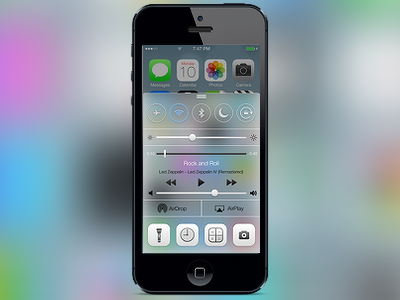 iOS 7 Control Center Redesign