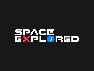 Space Explored Logo 9to5mac branding logo nasa space space explored spacex workmark