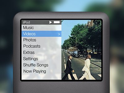 iPod Classic iOS 7 UI Concept apple blur flat ios ios 7 ipod ipod classic ui