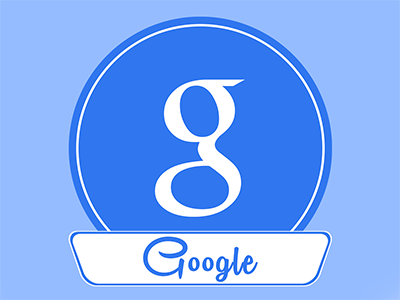 Retro Google Logo 1950s blue g google logo retro