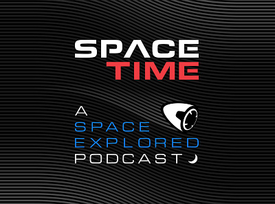 Space Time Podcast album art capsule illustration lunar nasa podcast space space explored space time spacex