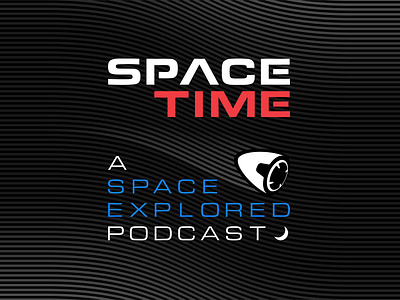 Space Time Podcast album art capsule illustration lunar nasa podcast space space explored space time spacex