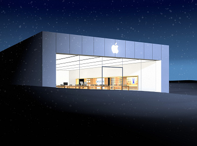 Holiday Apple Store 3d after effects animation apple store cinema 4d illustration retail