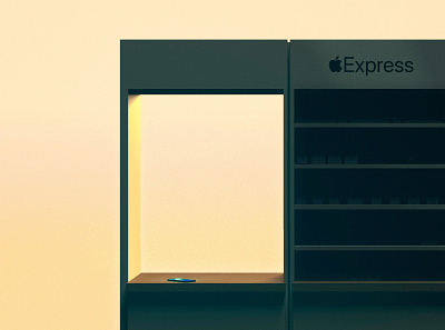 Express Storefront Sunset apple store cinema 4d covid express storefront illustration kiosk retail