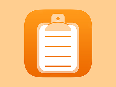 Clipboard App Icon app clipboard flat icon ios orange