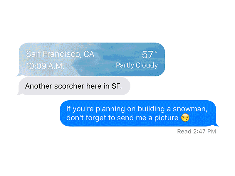 iMessage Inline Previews by Michael Steeber on Dribbble