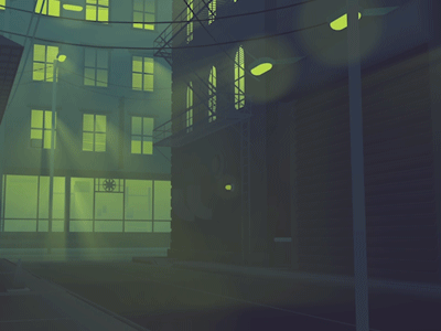 Atmospheric Alley 3d after effects alley animation architecture building cinema 4d city lighting luminance street scene windows