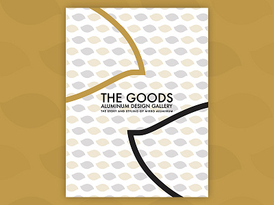 The Goods Gallery Signage aluminum goods gallery mirro pattern poster silver and gold the goods