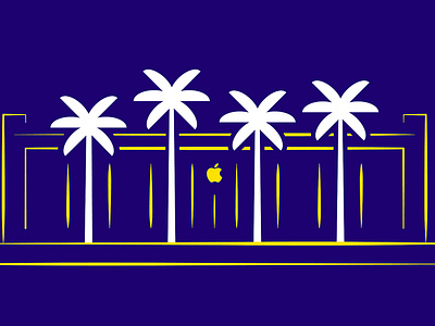 Apple Waterside Shops adobe illustrator apple apple store illustration naples tropical waterside shops