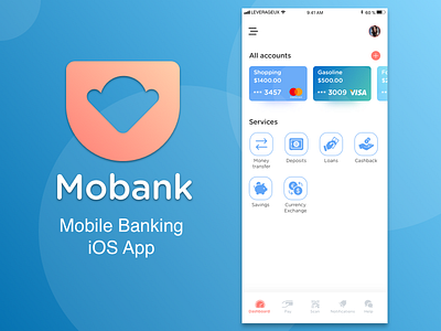 Dashboard For Mobile Banking iOS App