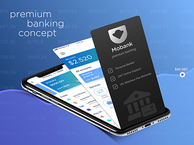 Premium Mobile Banking fintech ios app iphone x mobile app mobile banking premium banking uiux