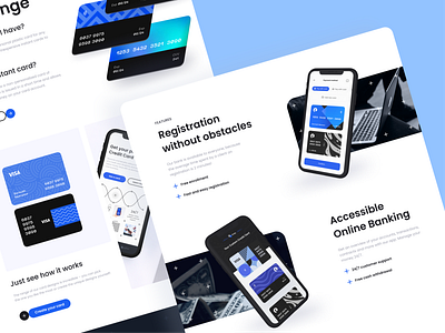 Landing page of the mobile bank