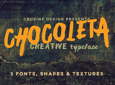 Free Chocoleta Fonts & Graphics brush font brush shapes deeezy font free free font free graphics free shapes free textures free typography freebie freebies grunge font handwritten typography