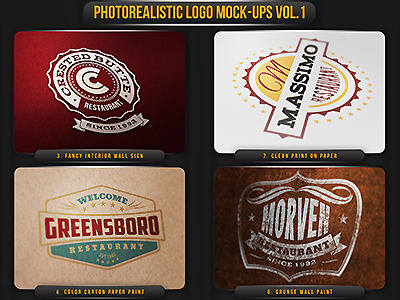 Photorealistic Logo Mock-Up Vol.1