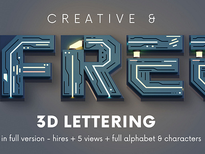 Free futuristico 3d lettering deeezy