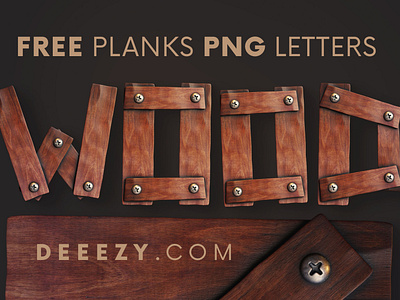 FREE Wooden Planks 3D Lettering