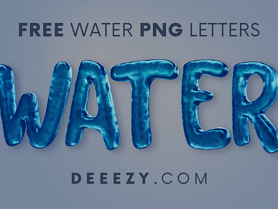 Free Water Funny 3D Lettering