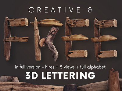 Free Wild Adventure 3D Lettering 3d lettering 3d letters adventure deeezy font forest free free font free graphics free typography freebie game png retro typography vintage wood wooden wooden font