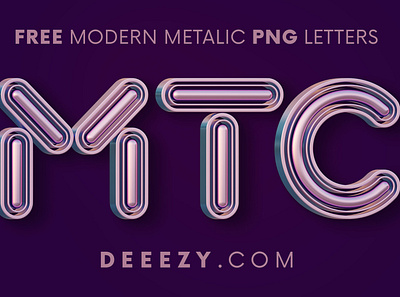 Modern Metalic - Free 3D Lettering 3d 3d font 3d typography deeezy font free free font free graphics free typography freebie freebies futuristic geometric logo metalic typography