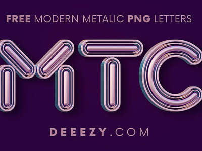 Modern Metalic - Free 3D Lettering