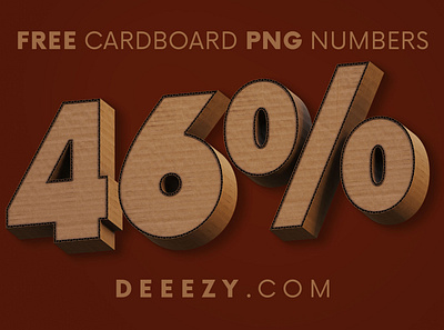 Cardboard - Free 3D Numbers artistic cardboard decorative deeezy font free free font free graphics free typography freebie freebies logo numbers paper paper art png typography