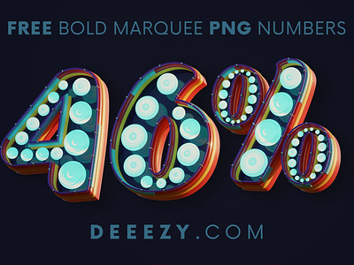 Bold Marquee - Free 3D Numbers