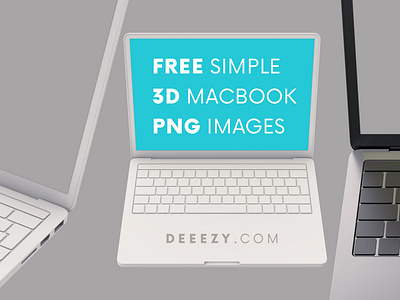 Simple 3D MacBook - Free PNG Images 3d 3d shapes computer deeezy device free free graphics free png free shapes freebie laptop mac macbook notebook png shapes simple