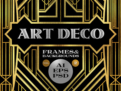10 Frames Vol.2 - Art Deco Style art deco artdeco background fancy frame gatsby retro vector vintage