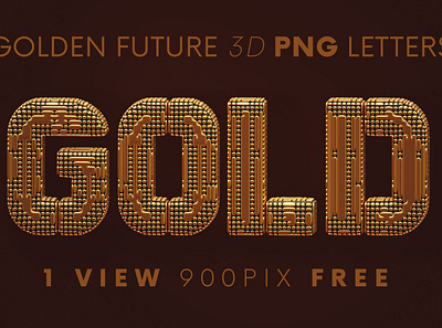 Golden Future - Free 3D Lettering decorative deeezy font free free font free graphics free typography freebie freebies future futuristic game gold golden header headline metalic png typography