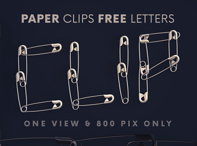 Paper Clips - Free 3D Lettering 3d 3d font 3d letters 3d typography deeezy font free free downloads free font free graphics free typography freebie freebies funny font metalic office paper clip png letters typography