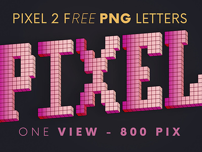 Pixel 2 - Free 3D Lettering