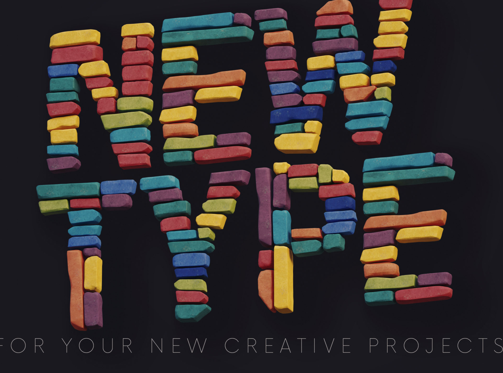 Color Bricks Free 3d Lettering By Cruzinedesign On Dribbble